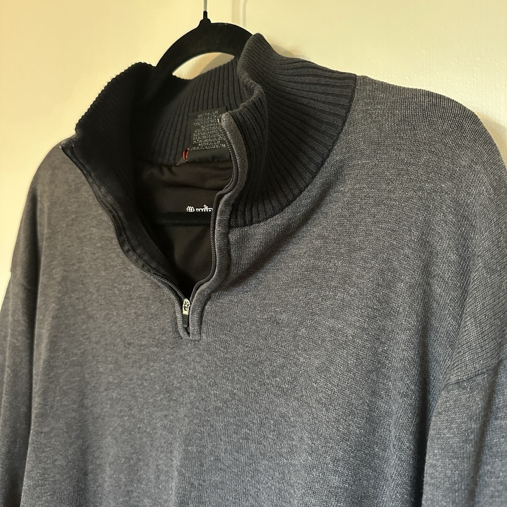 Mizuno Sweater Men‎ XL Black 1/4 Zip Performance Ribbed Windbreaker Pullover